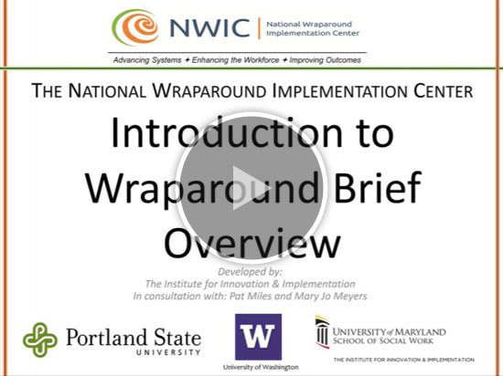 University of Maryland Institute for Innovations and Implementation—Wraparound Trainings